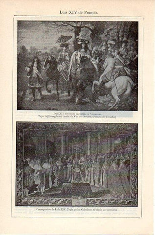 LAMINA V08881: Tapices de Luis XIV de Francia