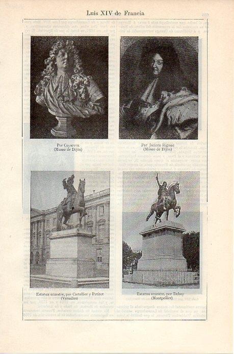 LAMINA V08882: Pintura y estatuas de Luis XIV de Francia