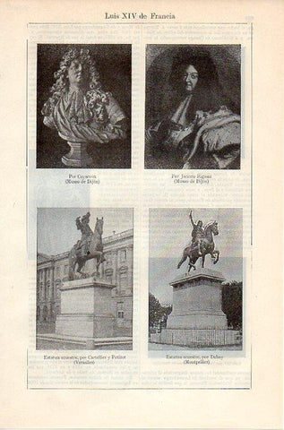 LAMINA V08882: Pintura y estatuas de Luis XIV de Francia