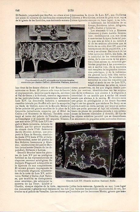 LAMINA V08887: Comoda estilo Luis XV