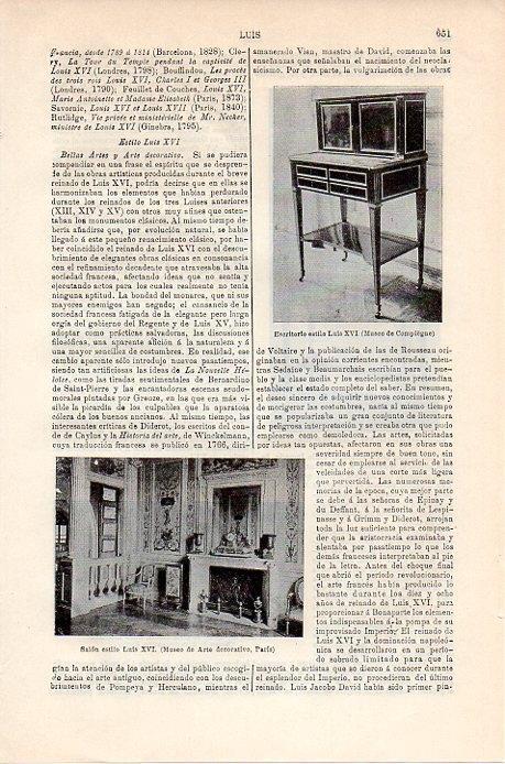 LAMINA V08891: Salon estilo Luis XVI
