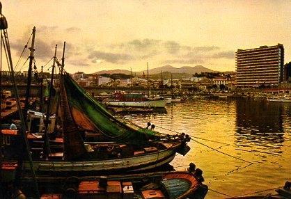 POSTAL PV00273: Atardecer en el puerto de Arenys de Mar