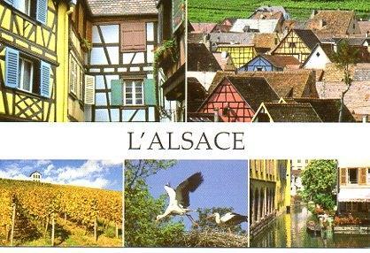 POSTAL PV00258: Vistas de L'Alsace