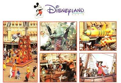 POSTAL PV00253: Vistas varias de Disneyland Paris