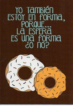 POSTAL PV00282: Donuts con eslogan estoy en forma