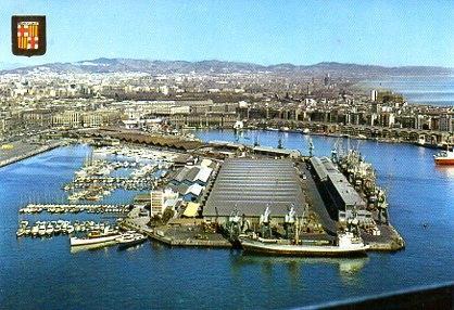 POSTAL PV00249: Vista aerea del puerto de Barcelona