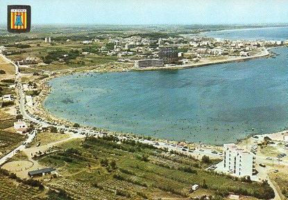 POSTAL PV00222: Vista aerea playa de Riells en La Escala