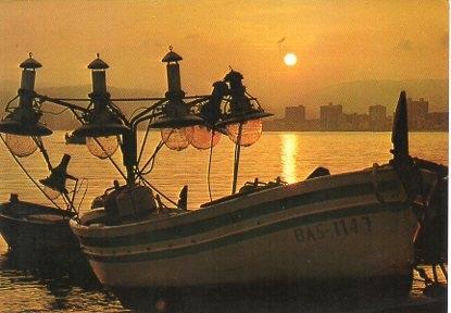 POSTAL PV00218: Puesta de sol en Palamos