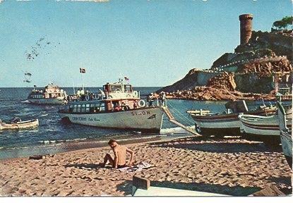 POSTAL PV00216: Detalle de la playa de Tossa de Mar