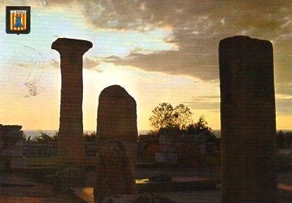POSTAL PV00215: Crepusculo en ruinas de Ampurias