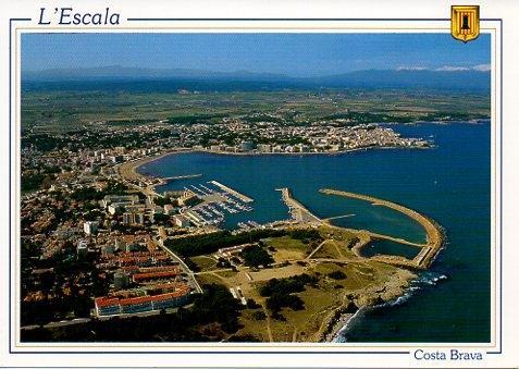 POSTAL PV00376: Vista aerea de la bahia de La Escala