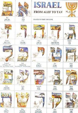 POSTAL PV00397: Israel from alef to tav