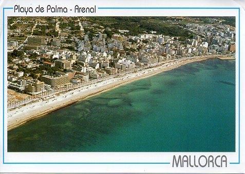 POSTAL PV00382: Vista aerea de la playa del Arenal en Palma