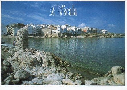 POSTAL PV00327: Vista frontal de L'Escala, Girona