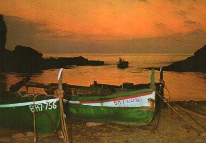 POSTAL PV00036: Amanecer en la playa, Catalunya tipica 51