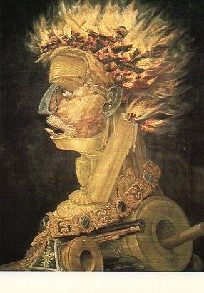 POSTAL PV00174: The Fire, Giuseppe Arcimboldo 