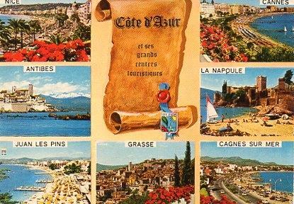 POSTAL PV00197: Centros turisticos de la Costa Azul