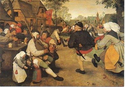 POSTAL PV00118: Peasant dance, Pieter Bruegel