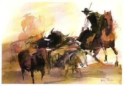 POSTAL PV00126: Manada, por Antonio Uria Monzon
