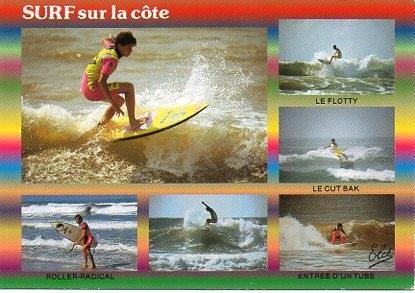 POSTAL PV00136: Surf en la costa de Francia