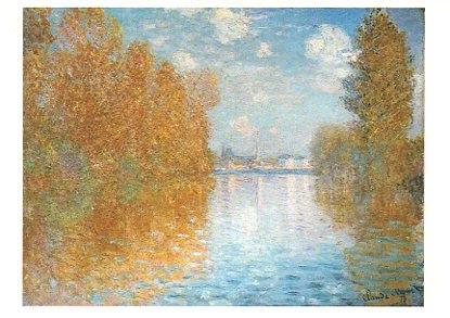 POSTAL PV00129: Otoño en el Sena en Argenteuil, por Claude Monet