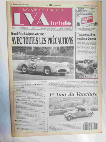 Revista, Magazine: La Vie de l'Auto LVA hebdo num 612,  17 juin 1993. Grand Prix d'Avignon-Vaucluse
