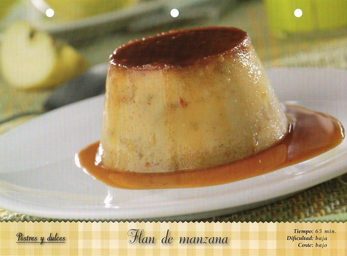 LAMINA V09812: Flan de manzana