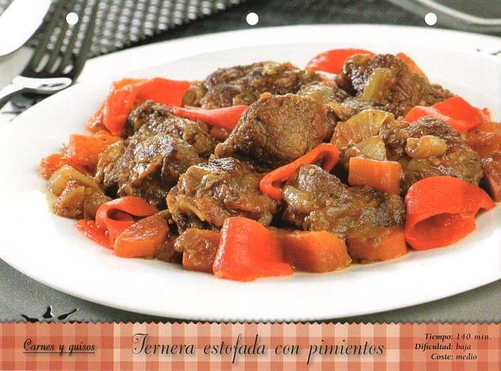 LAMINA V09814: Ternera estofada con pimientos