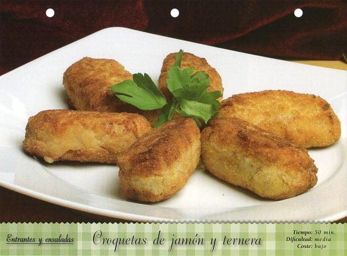LAMINA V09816: Croquetas de jamon y ternera