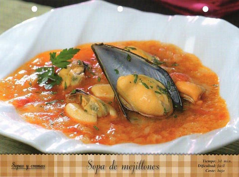 LAMINA V09819: Sopa de mejillones
