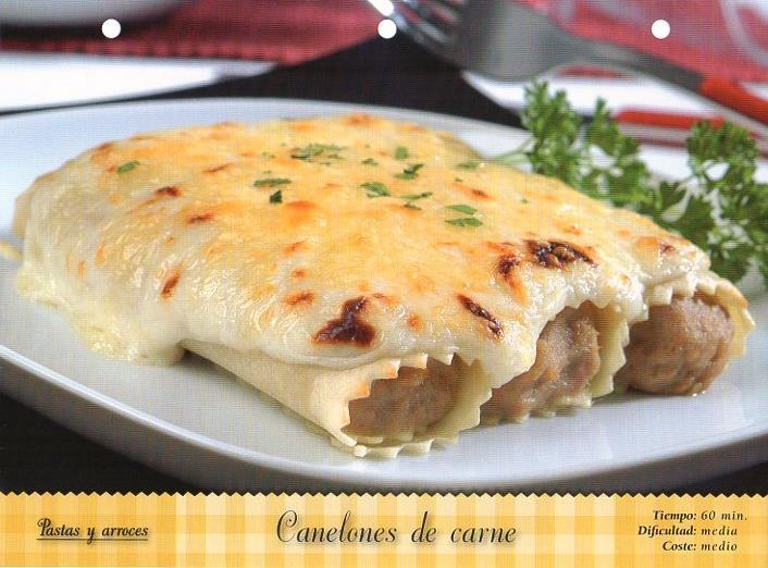LAMINA V09820: Canelones de carne