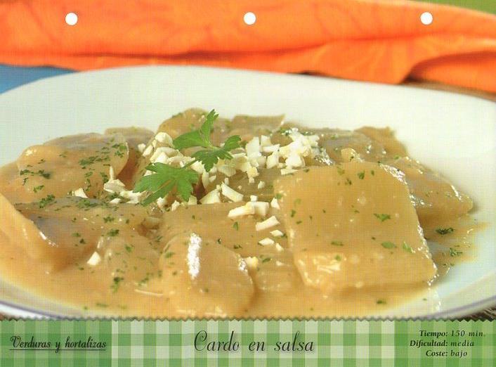 LAMINA V09822: Cardo con salsa