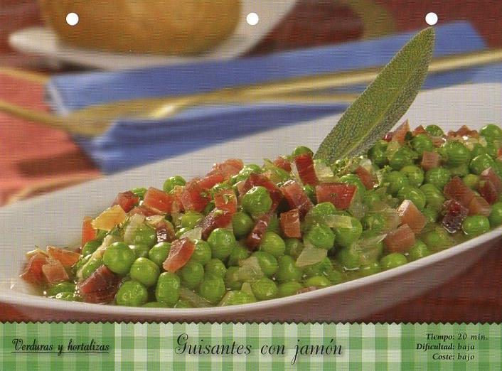 LAMINA V09824: Guisantes con jamon