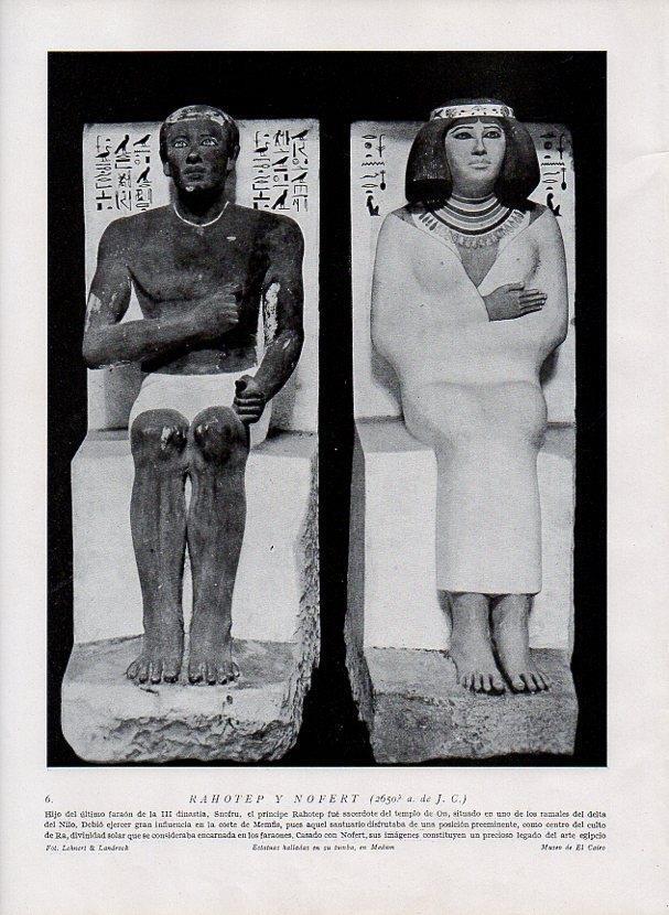 LAMINA V09869: Estatuas de Rahotep y Nofert