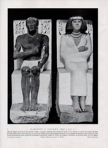LAMINA V09869: Estatuas de Rahotep y Nofert