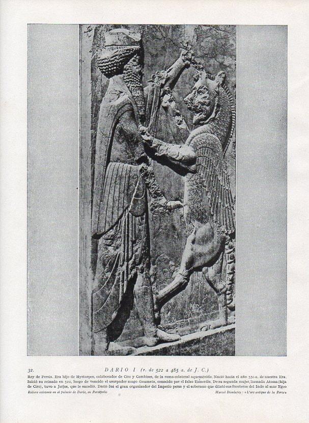 LAMINA V09881: Dario I, relieve del palacio de Dario