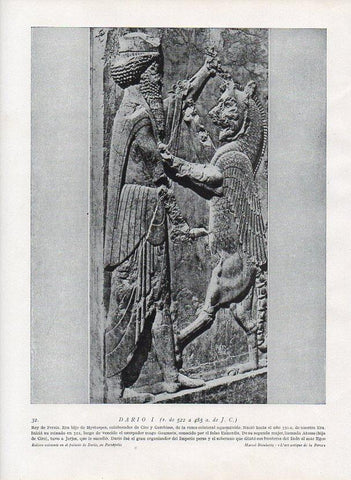 LAMINA V09881: Dario I, relieve del palacio de Dario