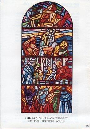 LAMINA V09857: La vidriera de la Capilla de las Almas del Purgatorio, lado derecho