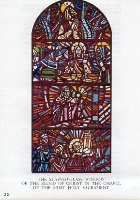 LAMINA V09856: La vidriera de la Preciosisima Sangre de Cristo en la Capilla del SS. Sacramento