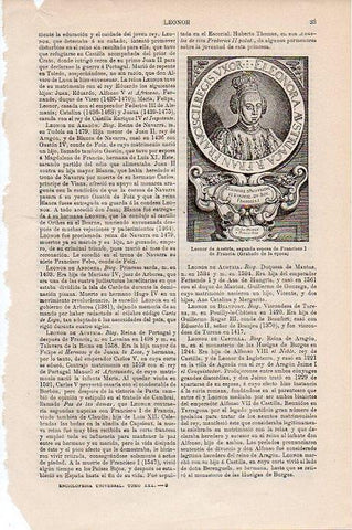 LAMINA V09706: Grabado de Leonor de Austria