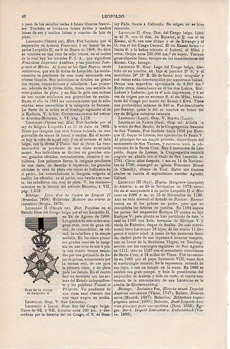 LAMINA V09711: Cruz de la Orden de Leopoldo II