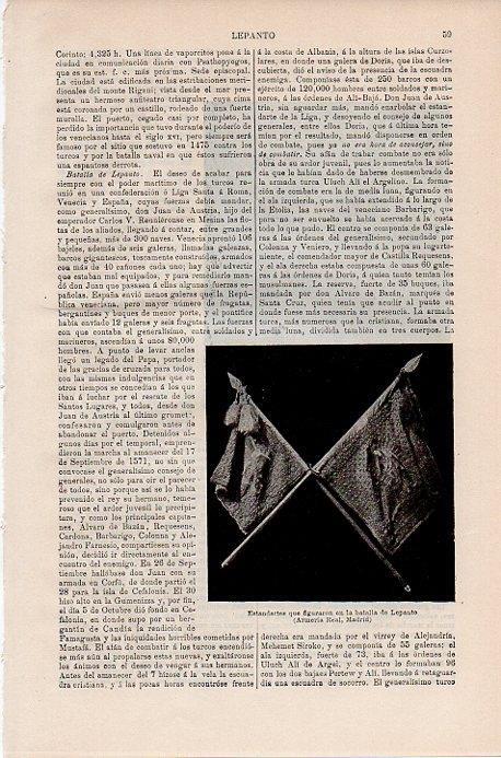 LAMINA V09716: Estandartes en la batalla de Lepanto