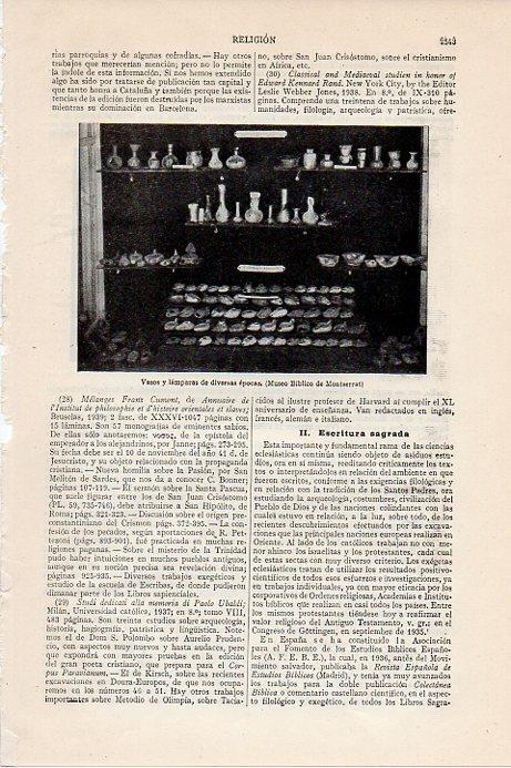 LAMINA V09681: Vasos y lamparas de diversas epocas