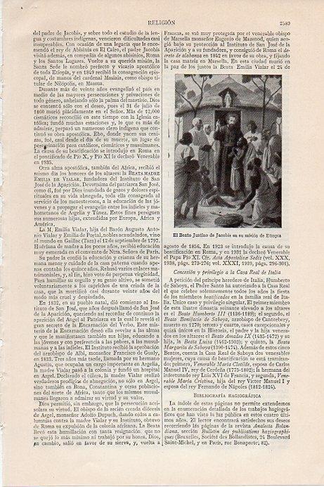 LAMINA V09687: Beato Justino de Jacobis