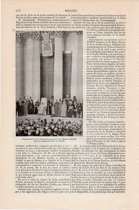LAMINA V09691: Exposicion mundial de la Prensa Catolica
