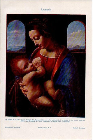 LAMINA V09696: La Virgen y el Niño, por Leonardo da Vinci