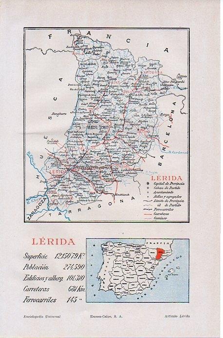 LAMINA V09728: Mapa de la provincia de Lerida