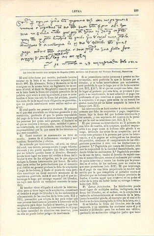LAMINA V09757: La letra de cambio mas antigua de España de 1382