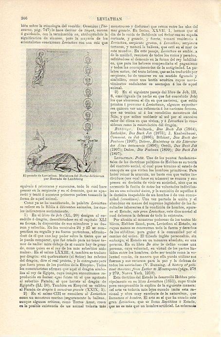 LAMINA V09765: El pecado de Leviathan, por Herrade de Landsberg
