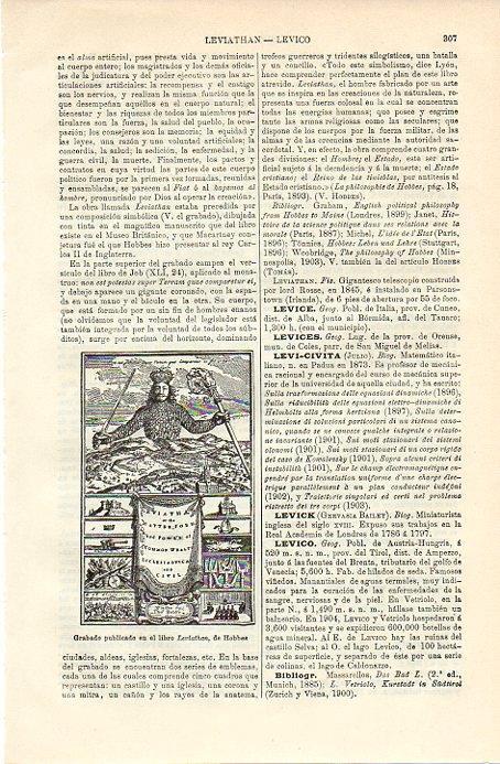 LAMINA V09766: Grabado del libro Leviathan de Hobbes